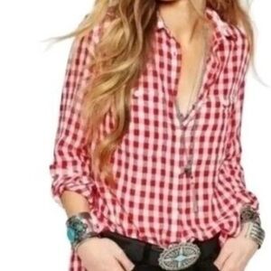 Denim & Supply Ralph LaurenRed/white gingham cotton button down sz s